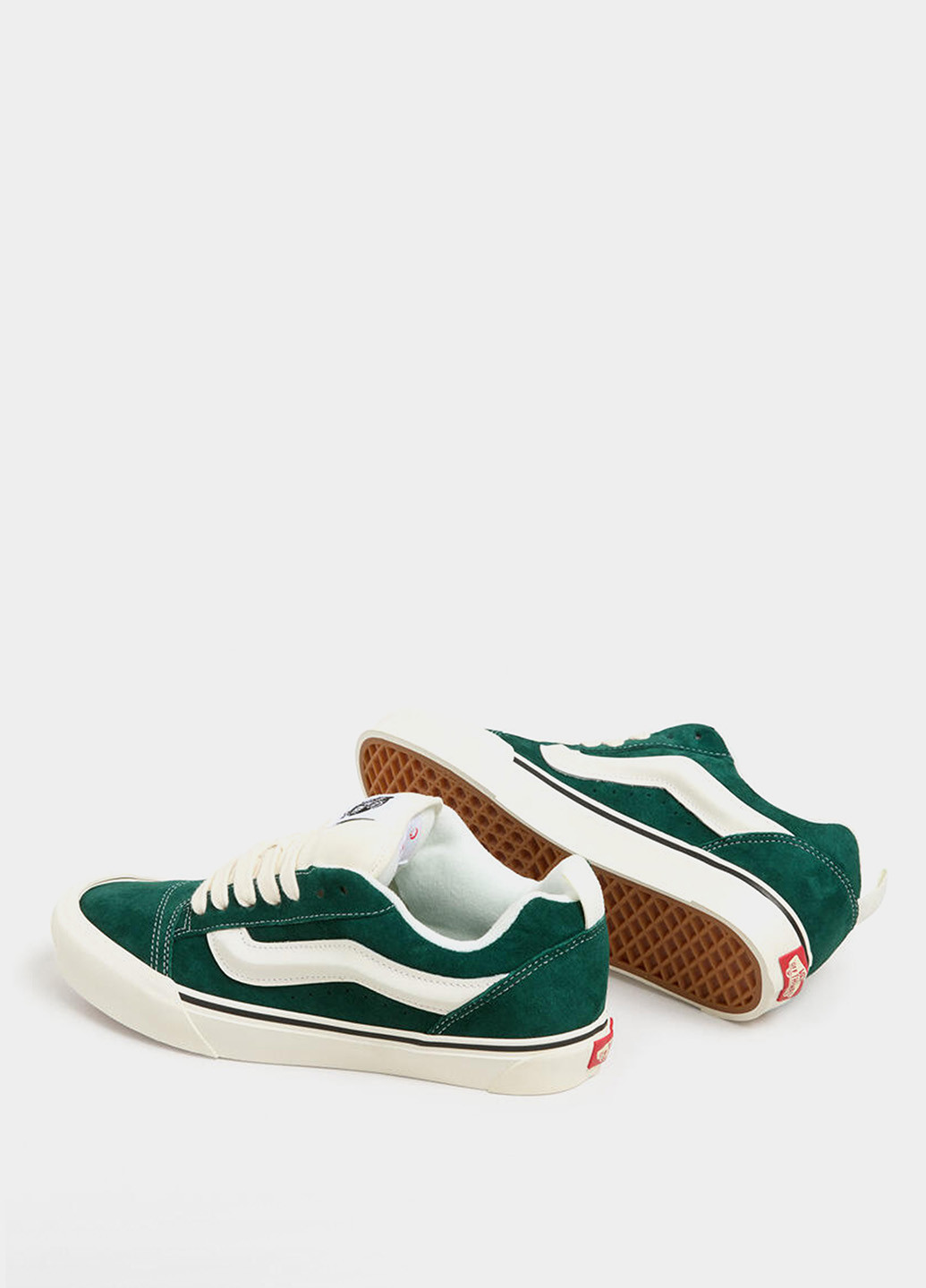 Зеленые кеды Vans с белой подошвой