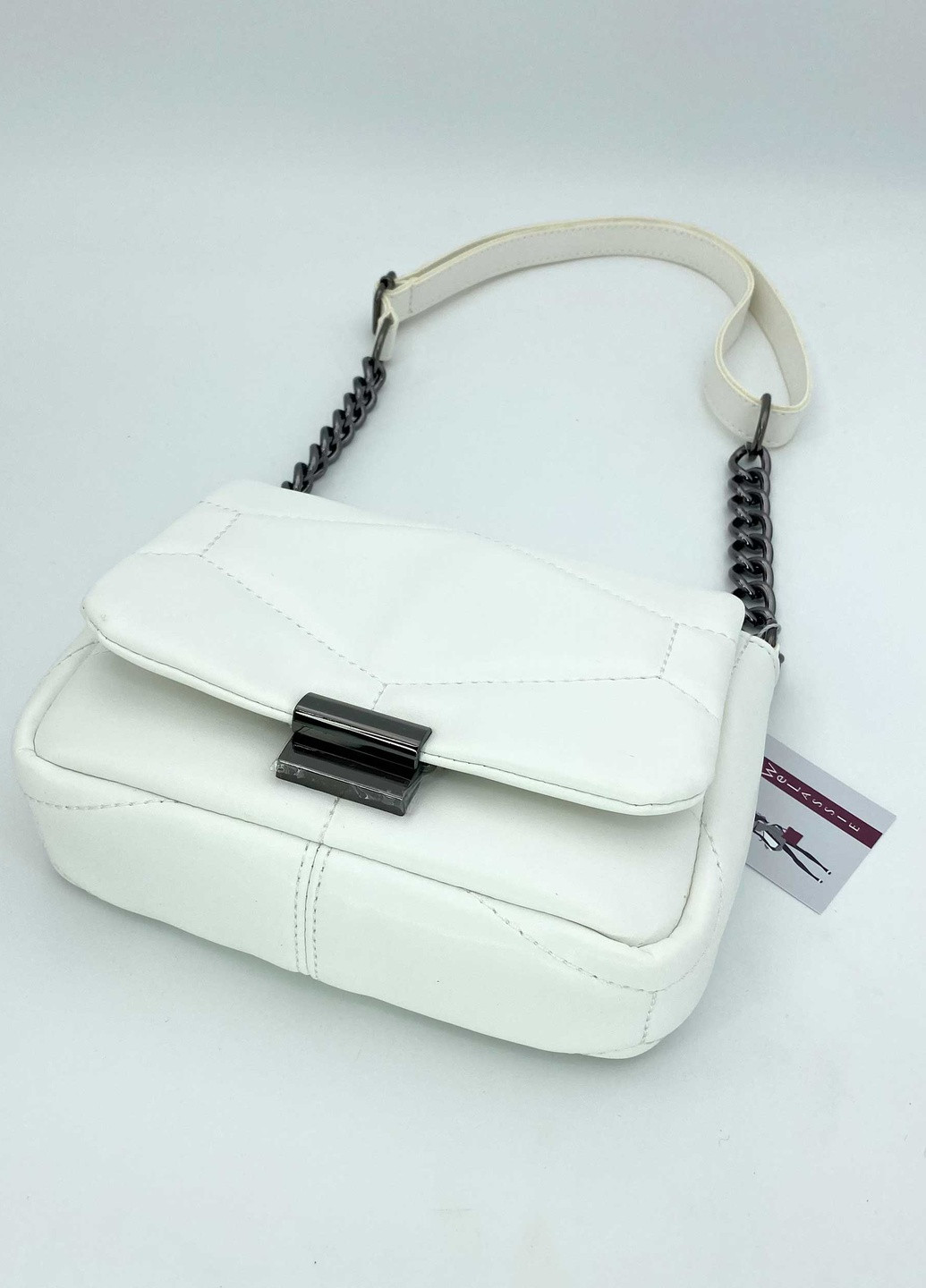 Сумка жіноча крос боді екошкіра стьобана (wel-90500) Біла WeLassie (253982785)