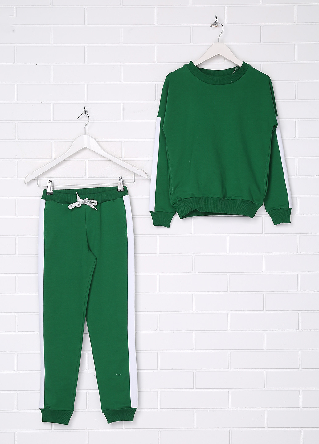 Зелений демісезонний костюм (світшот, брюки) брючний Роза