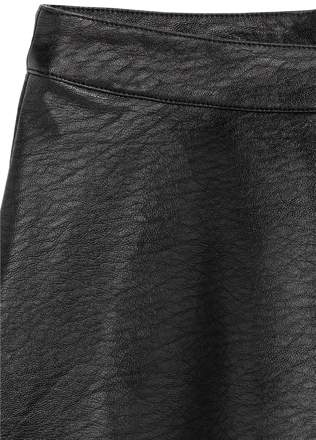 Черная кэжуал однотонная юбка H&M клешированная
