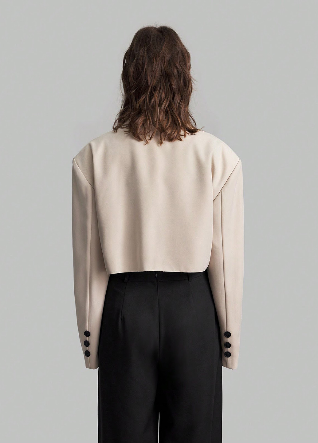 Светло-бежевый женский жакет SHEIN однотонный - демисезонный