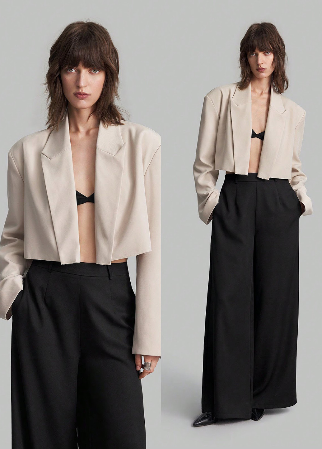 Светло-бежевый женский жакет SHEIN однотонный - демисезонный