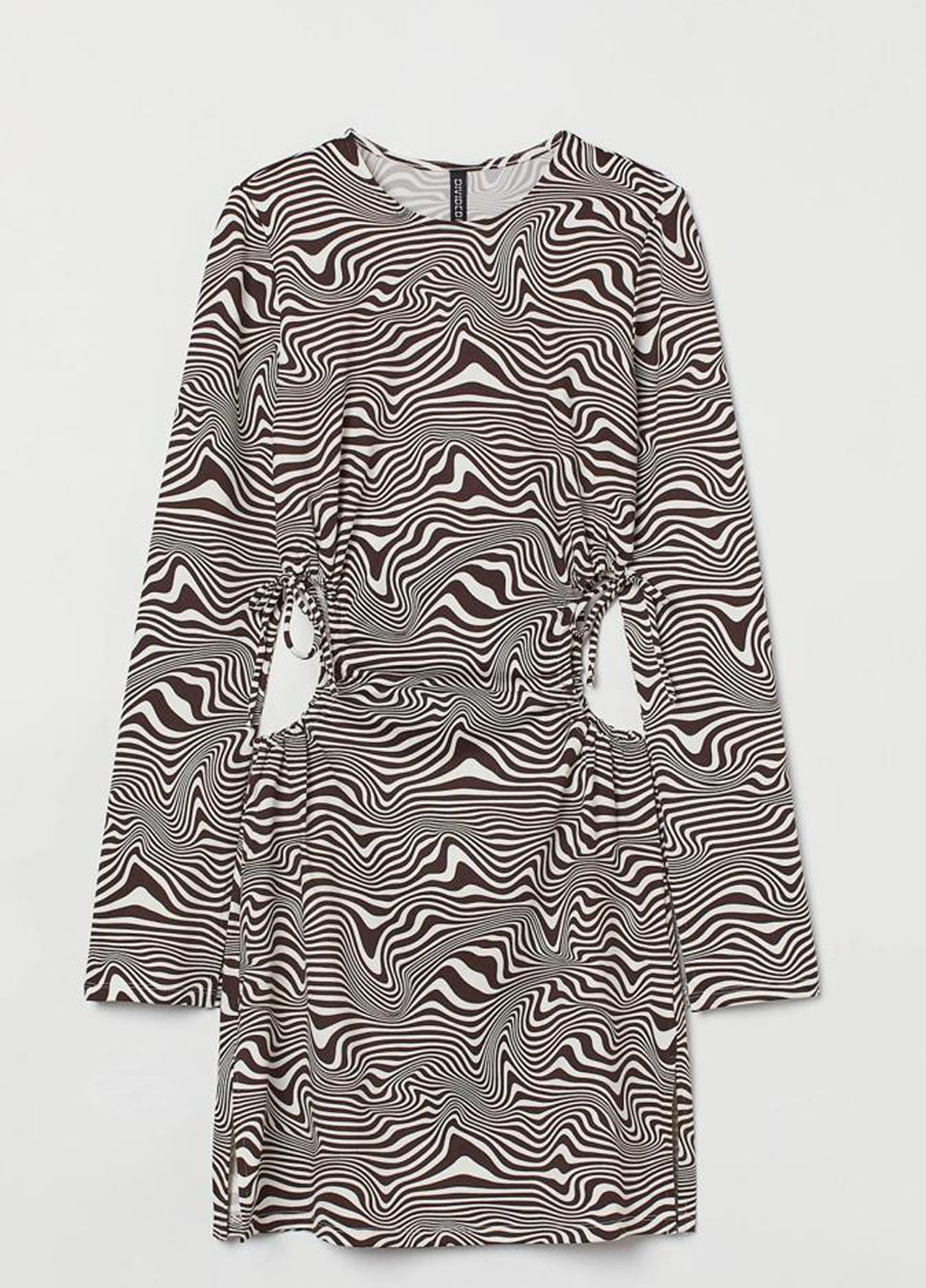 Чорно-білий кежуал сукня H&M з тваринним принтом
