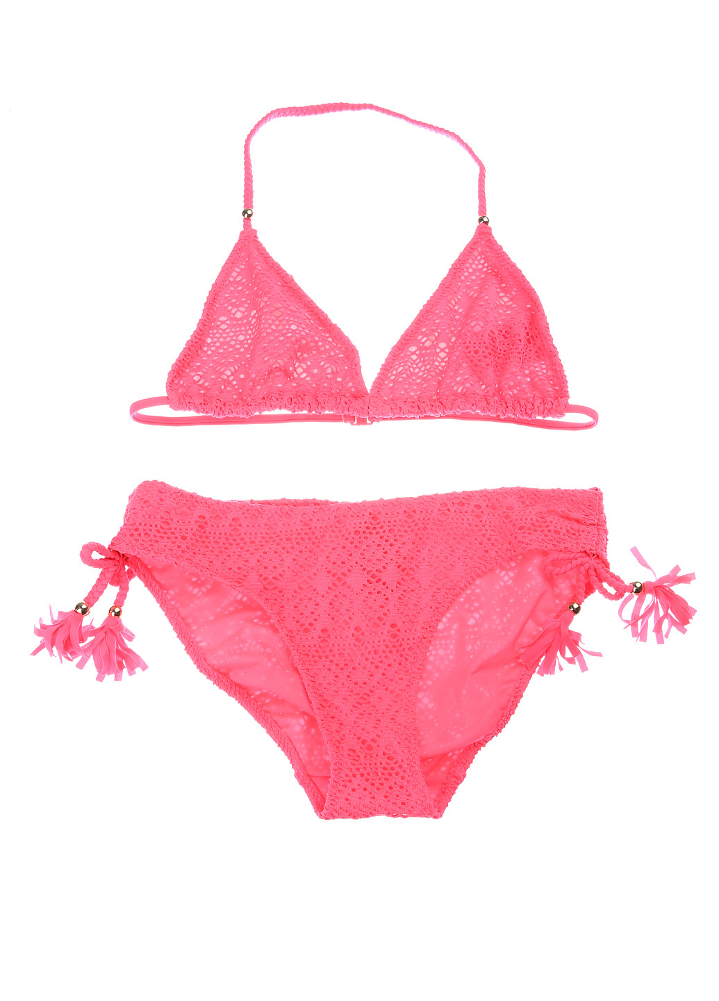 Розовый летний купальник (лиф, трусики) бикини H&M