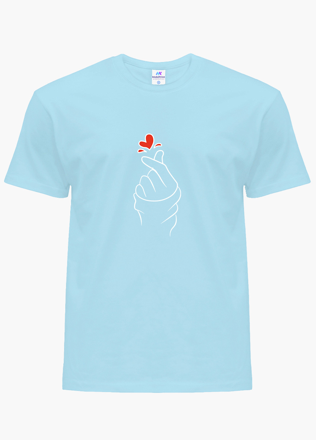 Блакитна демісезонна футболка дитяча бтс (bts) (9224-1165) MobiPrint