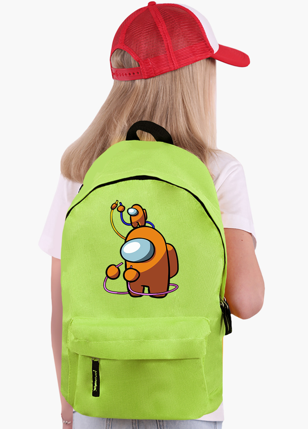 Детский рюкзак Амонг Ас Оранжевый (Among Us Orange) (9263-2413) MobiPrint (217075257)