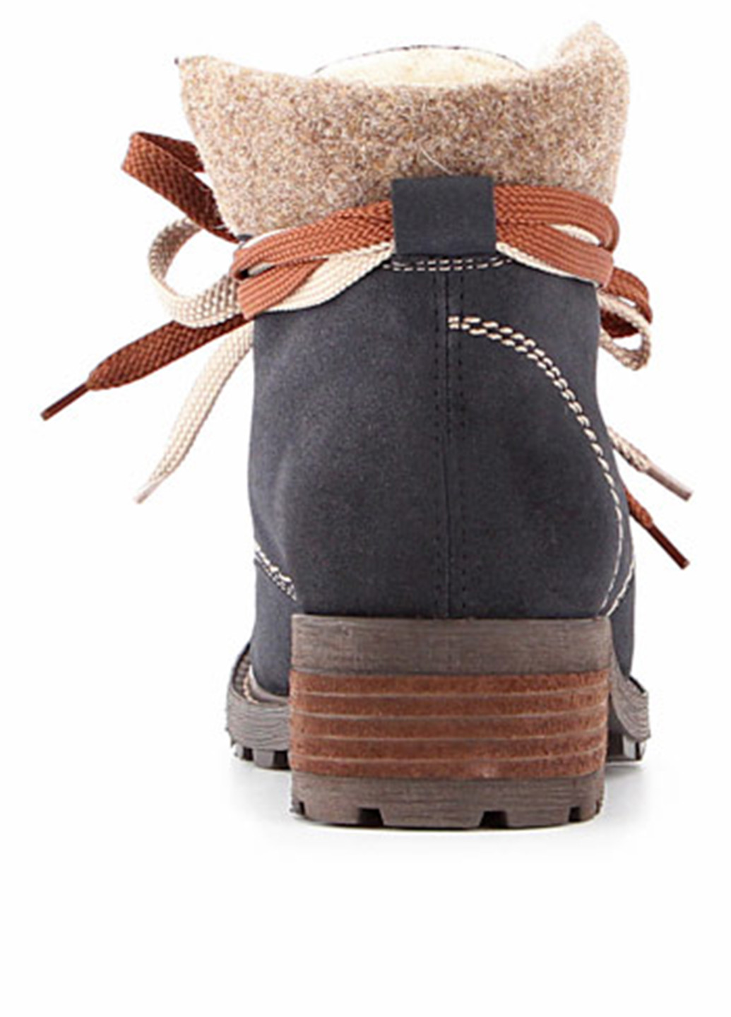 Зимние ботинки тимберленды Rieker без декора из искусственного нубука