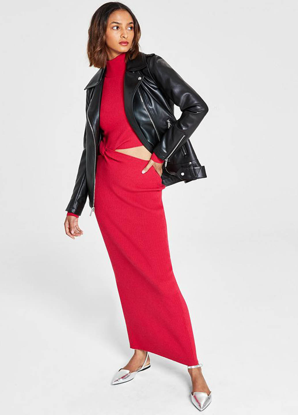 Чорна демісезонна куртка косуха Guess