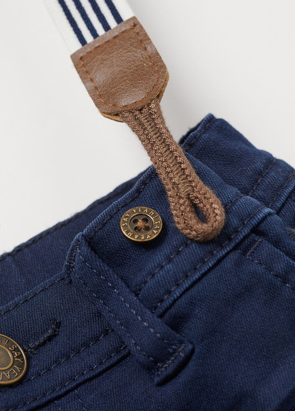 Темно-синие кэжуал демисезонные брюки зауженные H&M