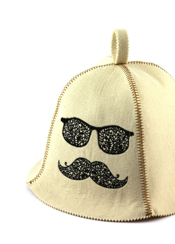 Банная шапка "Хипстер new", искусственный фетр, белый (LA-422) Luxyart (252611468)