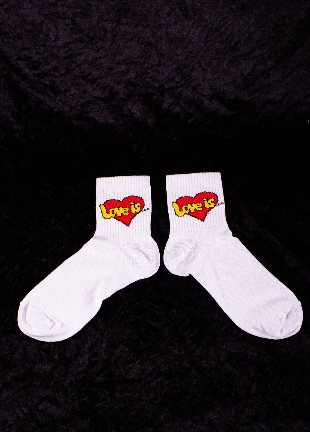 Шкарпетки Білі Love Is Without малюнки білі повсякденні