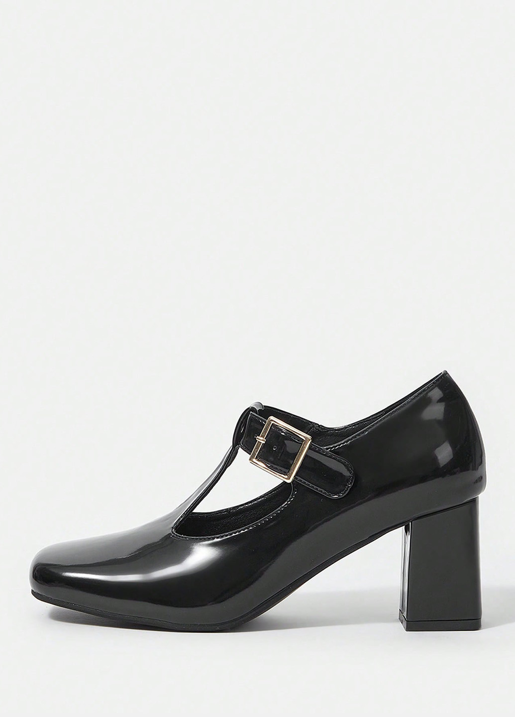 Черные туфли на каблуке SHEIN