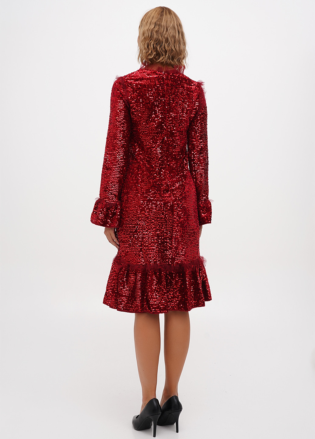 Червона вечірня сукня Sassofono однотонна