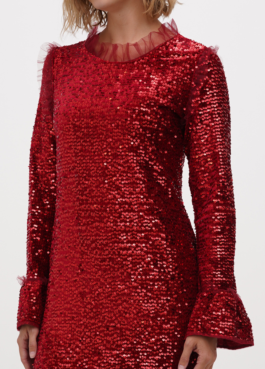 Червона вечірня сукня Sassofono однотонна