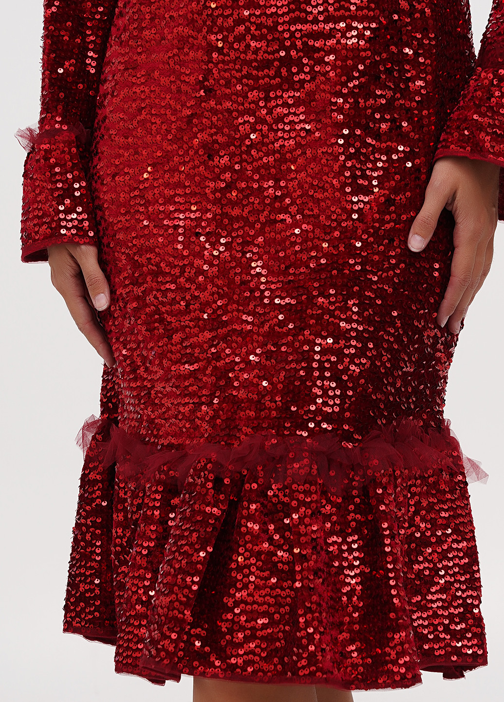 Червона вечірня сукня Sassofono однотонна