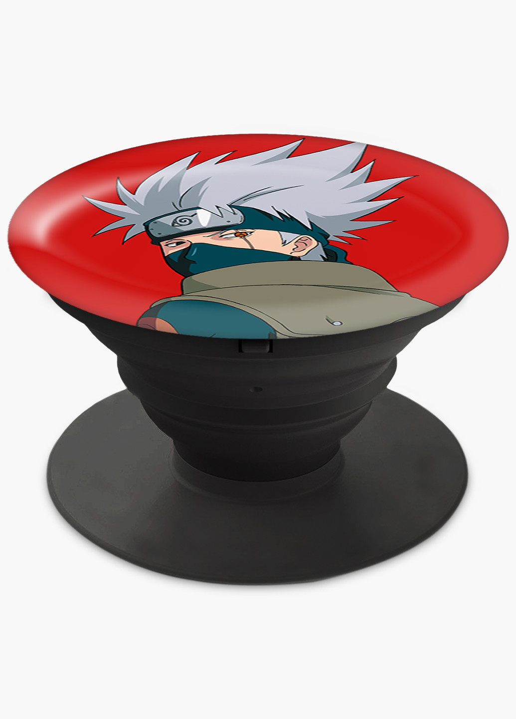 Попсокет (Popsockets) тримач для смартфону Гатаке Какаши Наруто (Hatake Kakashi) (8754-2820) Чорний MobiPrint (221548613)