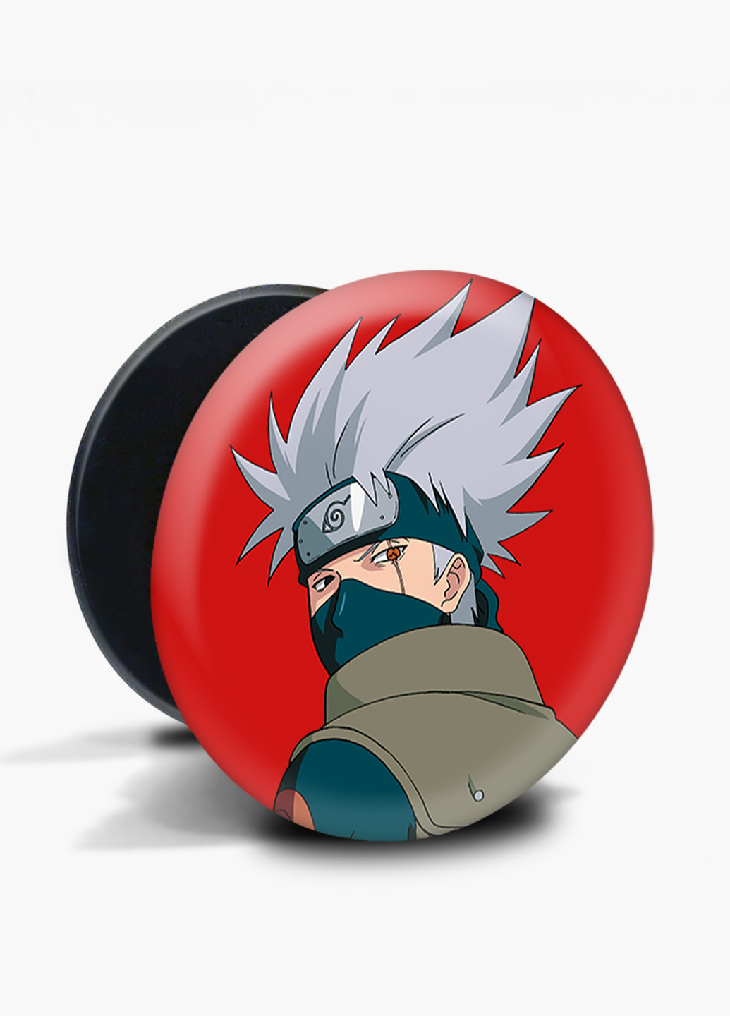 Попсокет (Popsockets) тримач для смартфону Гатаке Какаши Наруто (Hatake Kakashi) (8754-2820) Чорний MobiPrint (221548613)
