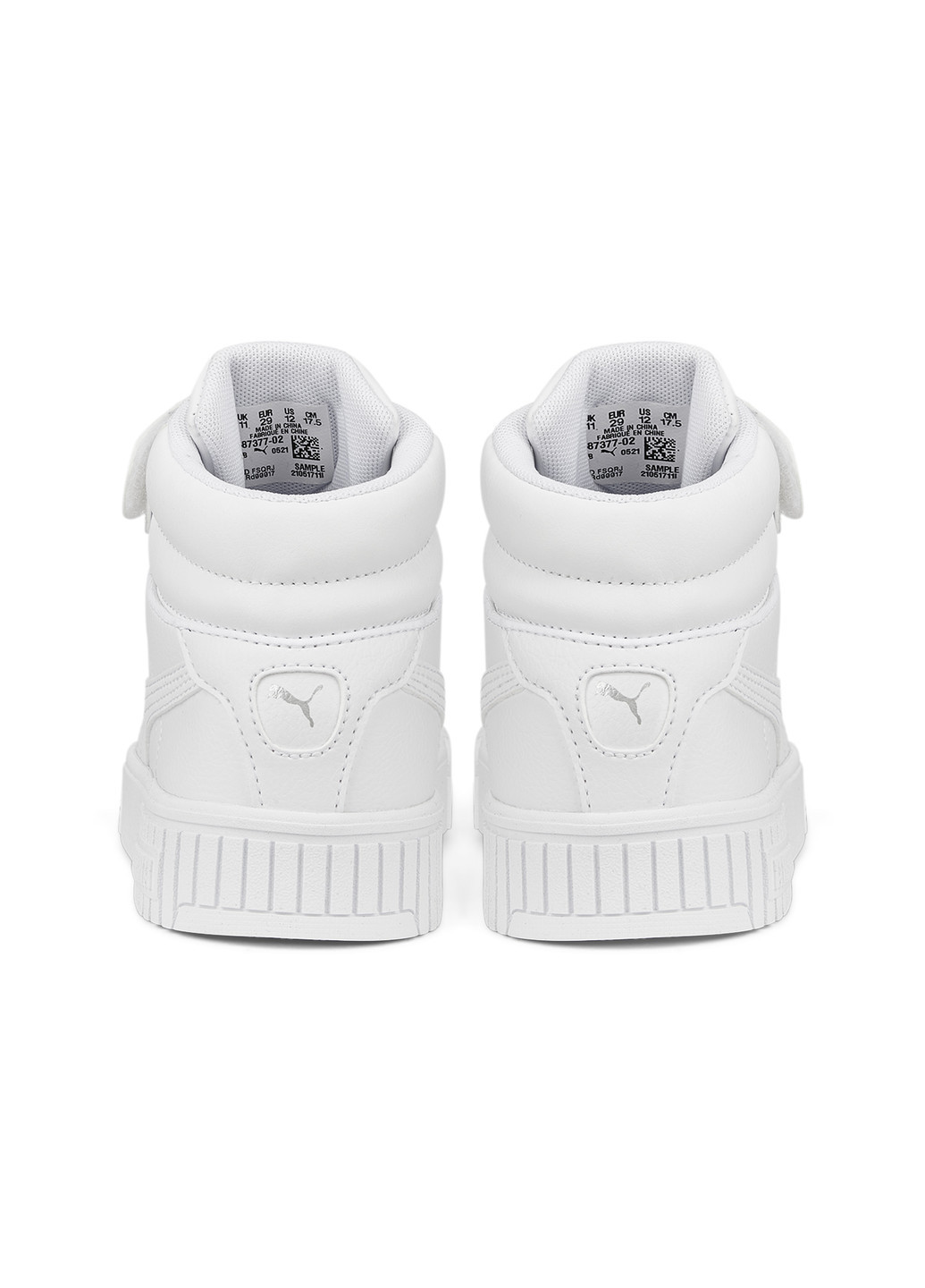 Белые детские кроссовки carina 2.0 mid sneakers kids Puma