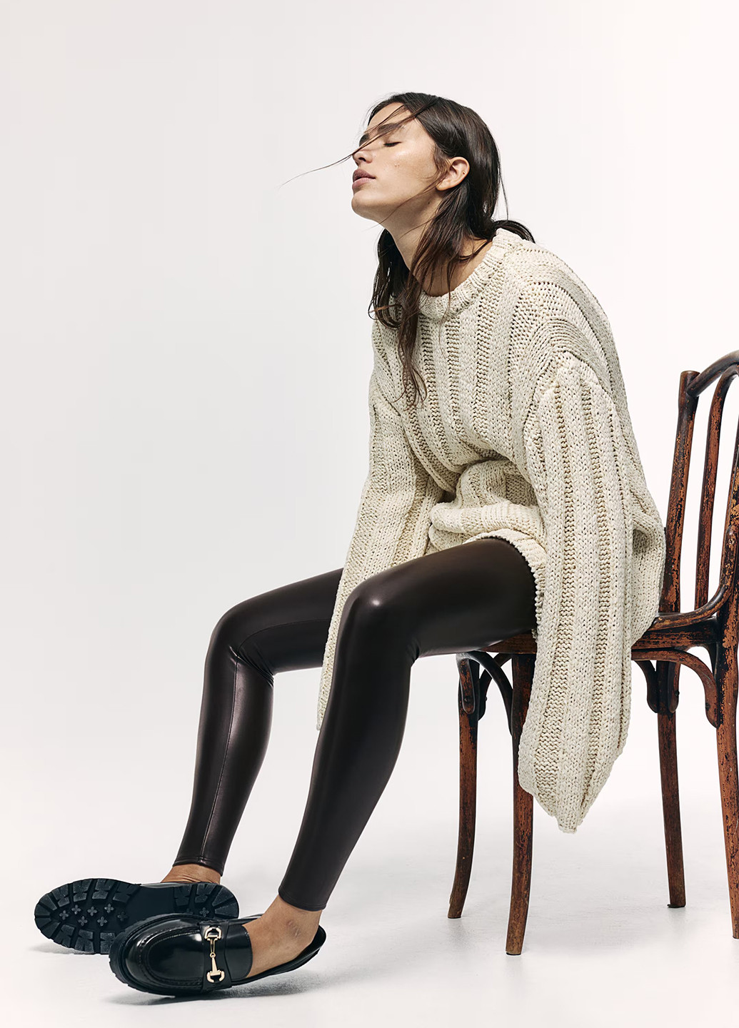 Легінси утепелені зі штучної шкіри H&M (324223665)