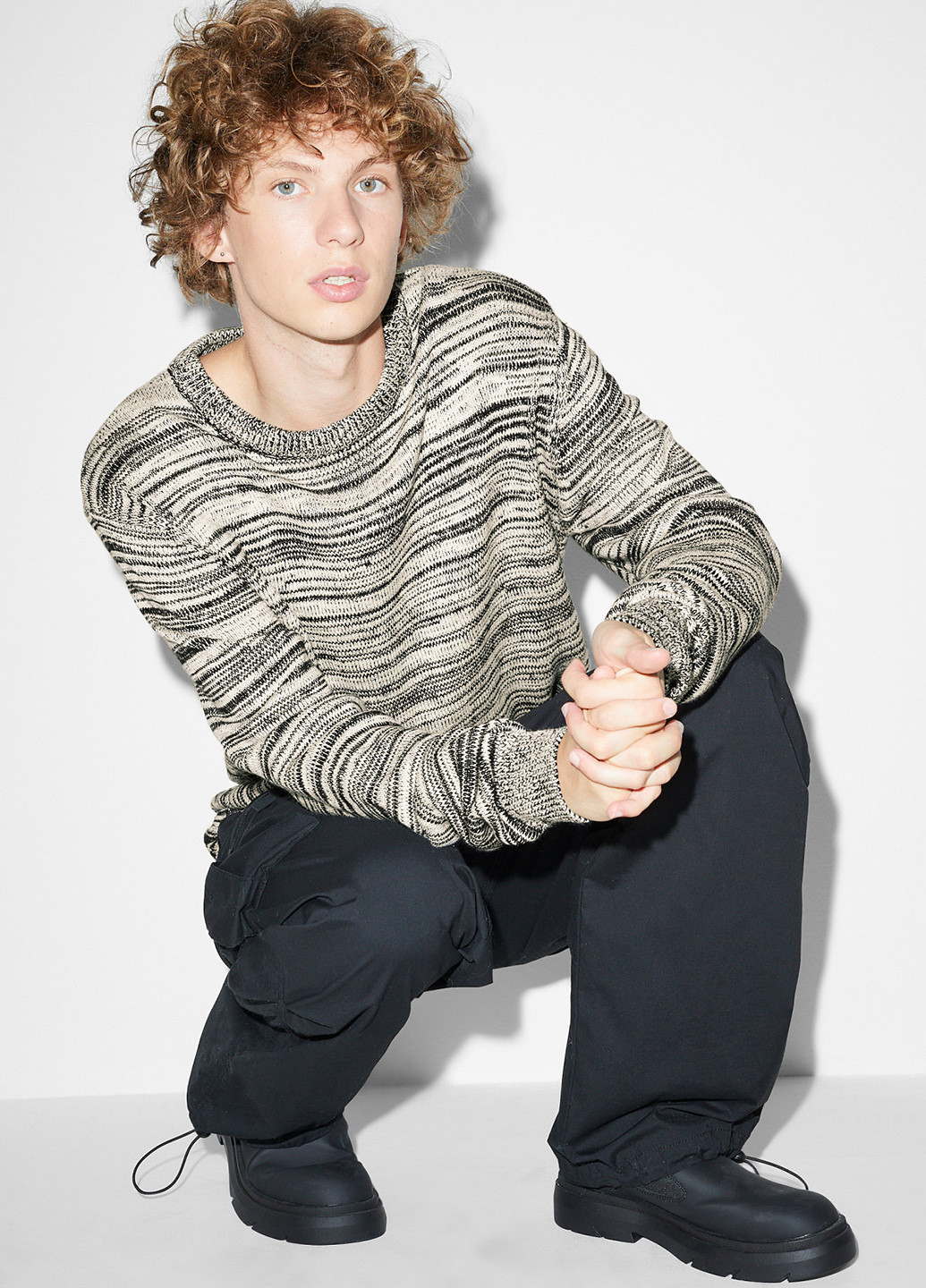 Чорно-білий демісезонний джемпер джемпер C&A