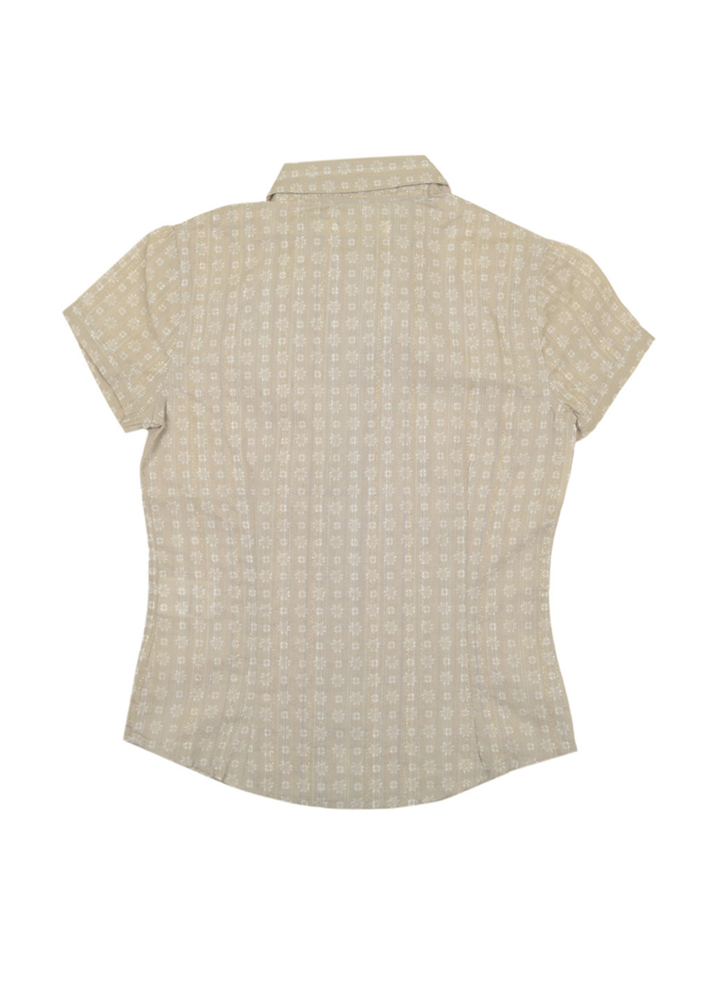 Блуза CKS з коротким рукавом квіткова сіра кежуал