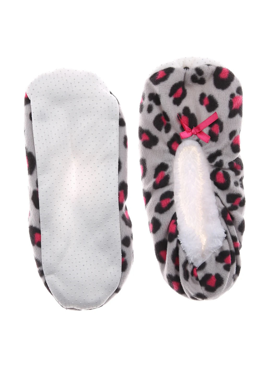 Серые тапочки Studio с бантом