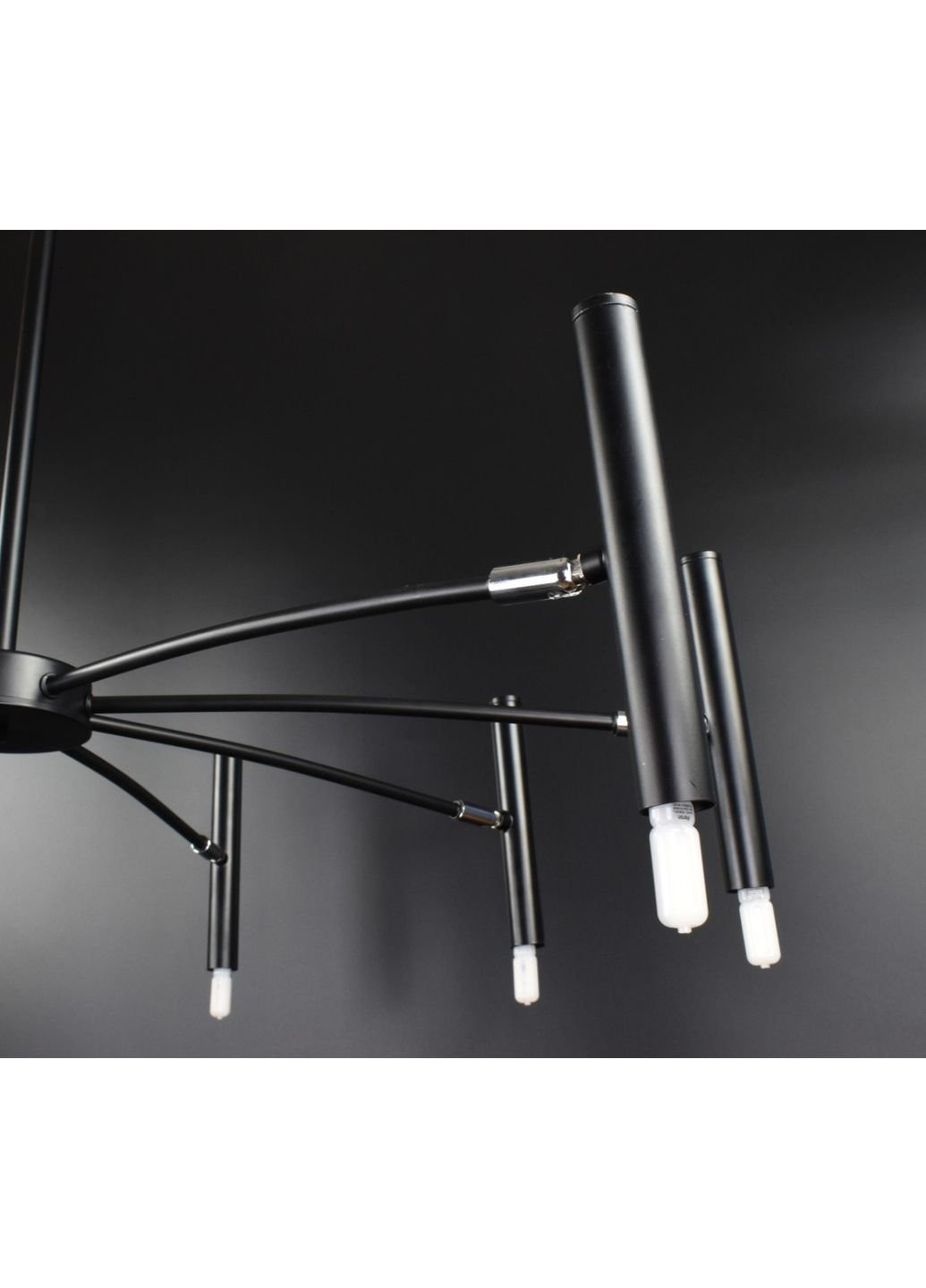 Люстра потолочная на 9 лампочек ST01/9-bk Черный 65х85х85 см. Sunnysky (253528211)