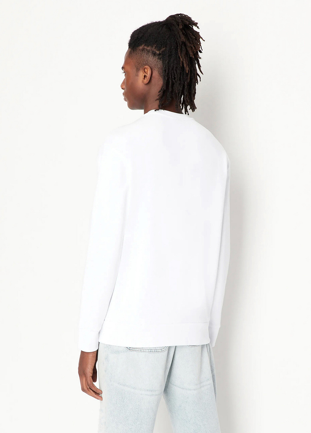 Белый свитшот Armani Exchange логотип без декора (365688591)