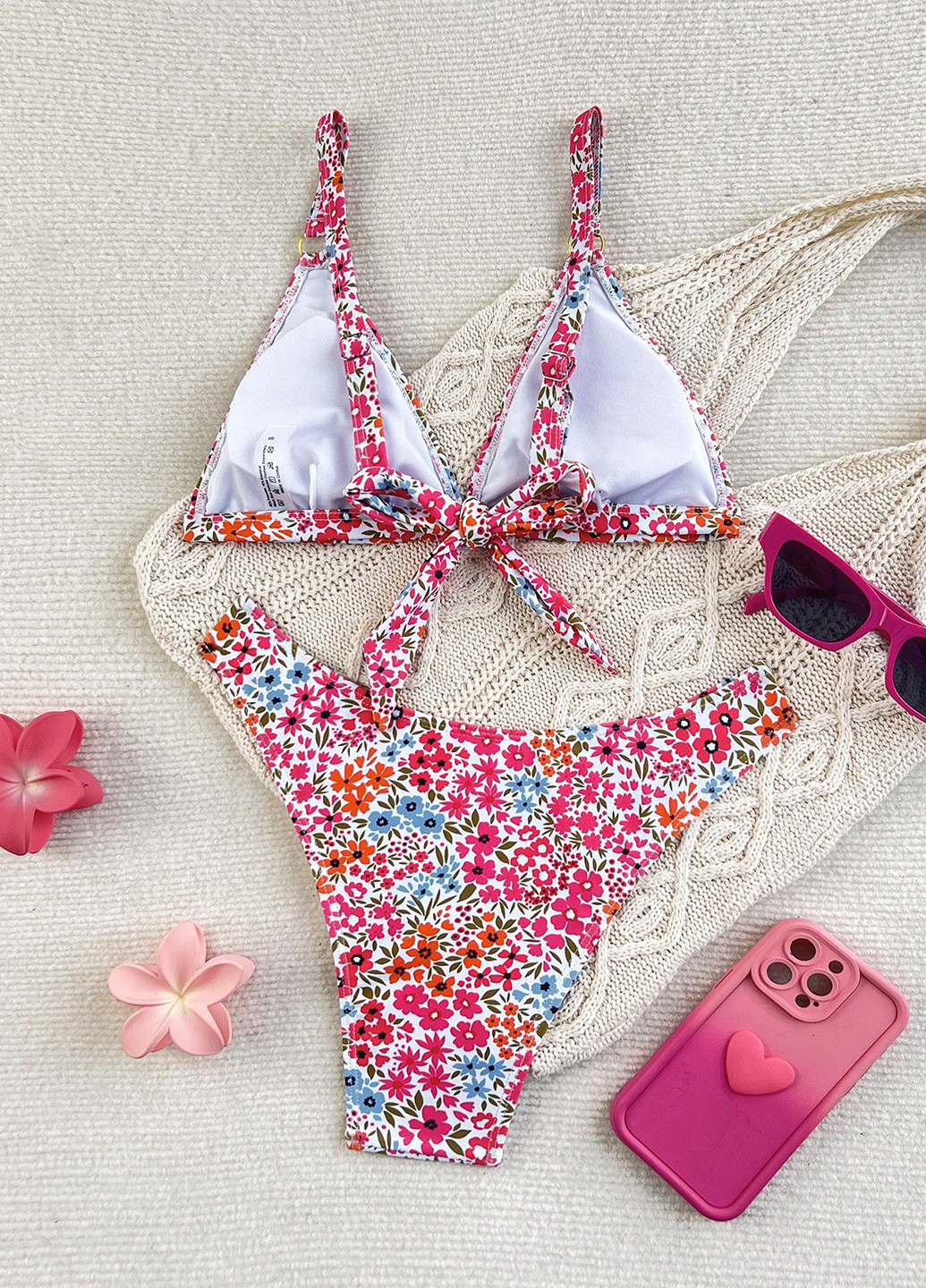 Комбінований літній купальник (ліф, трусики) бікіні, роздільний SHEIN