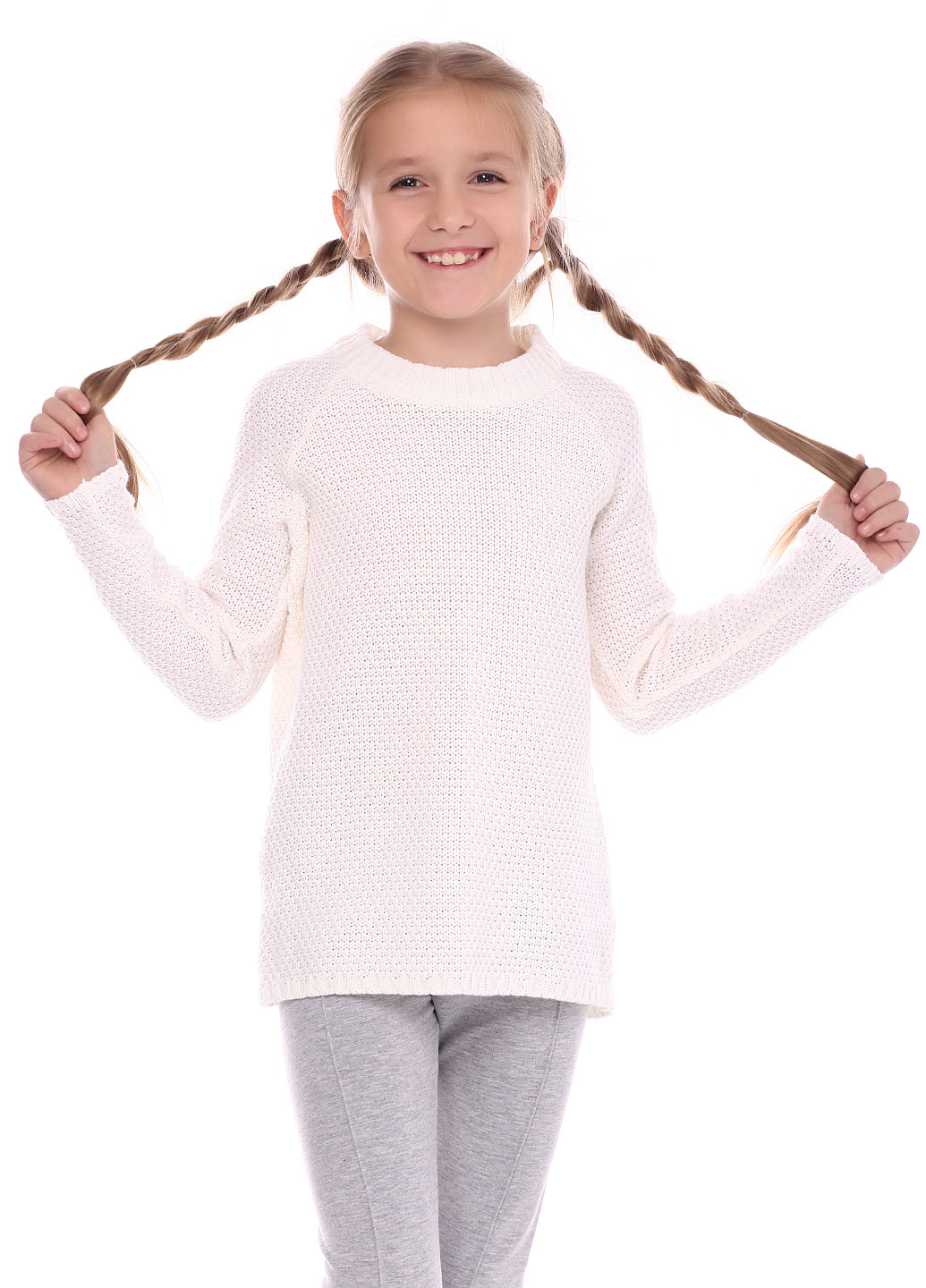 Белый демисезонный свитер джемпер Top Hat Kids