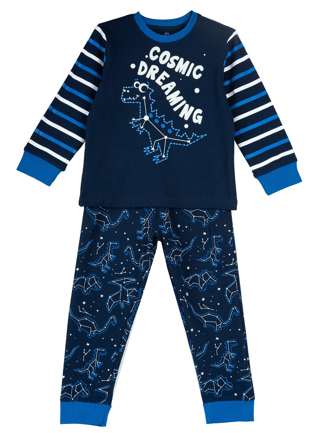 Темно-синяя всесезон пижама (лонгслив, брюки) лонгслив + брюки Chicco