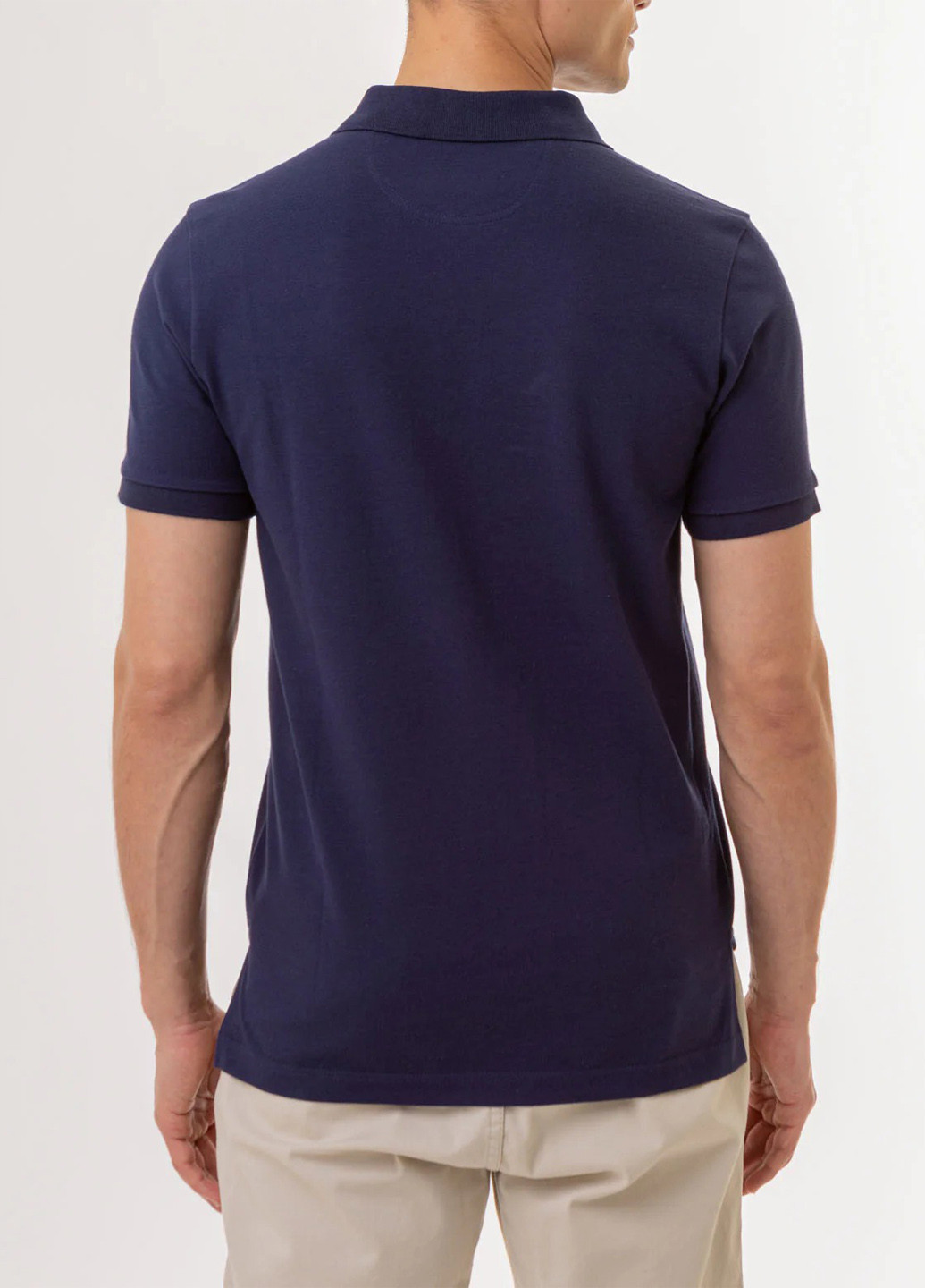 Темно-синяя футболка-поло для мужчин U.S. Polo Assn. однотонная