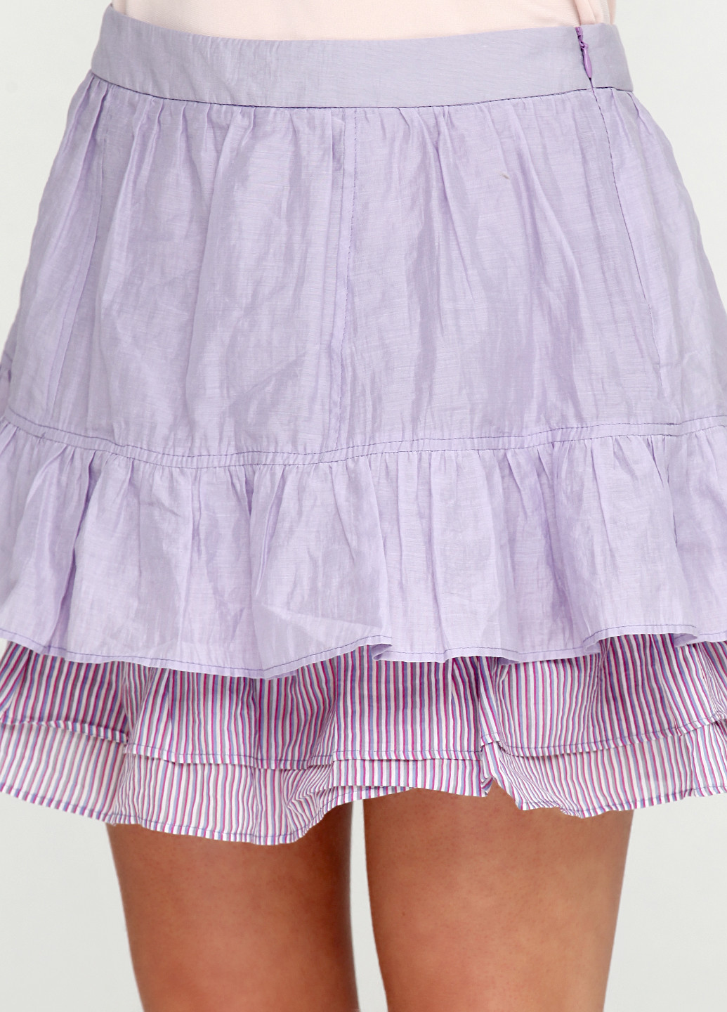 Фиолетовая кэжуал в полоску юбка Patrizia Pepe мини