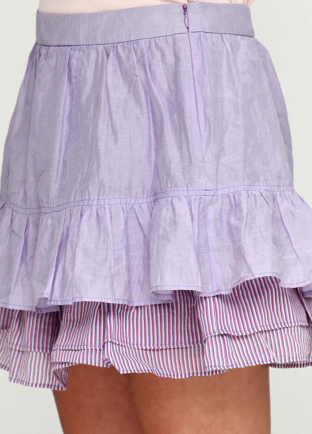 Фиолетовая кэжуал в полоску юбка Patrizia Pepe мини