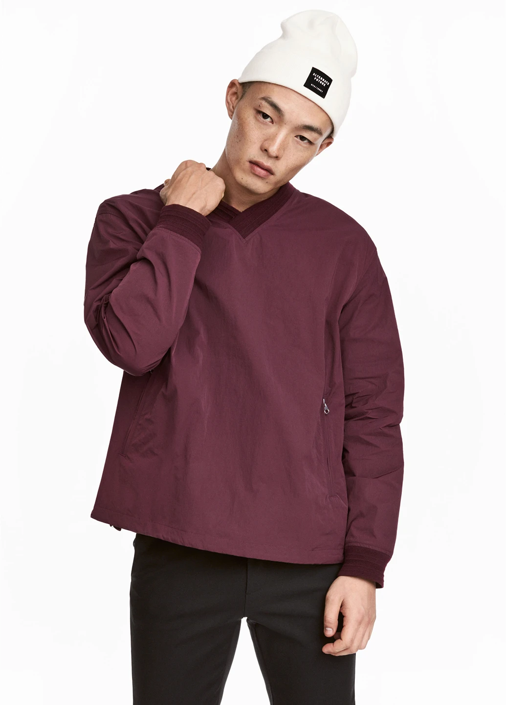 Бордовая демисезонная ветровка H&M