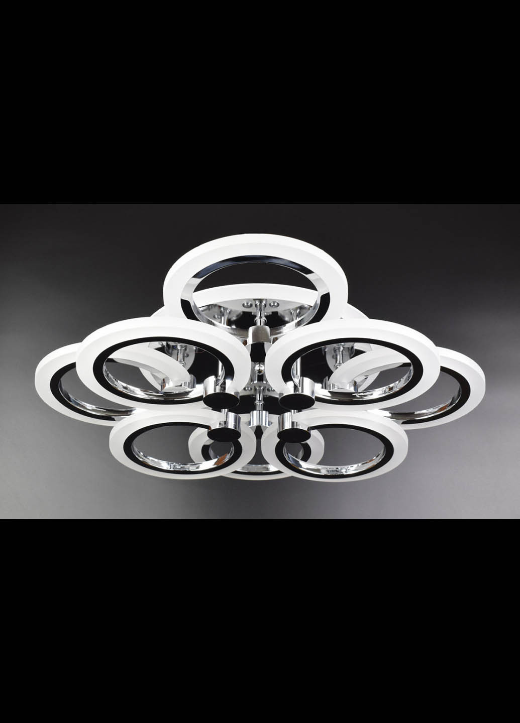 Люстра потолочная LED с пультом A2374/4+4S-RGB-ch Хром 11х45х54 см. Handmade (234538061)