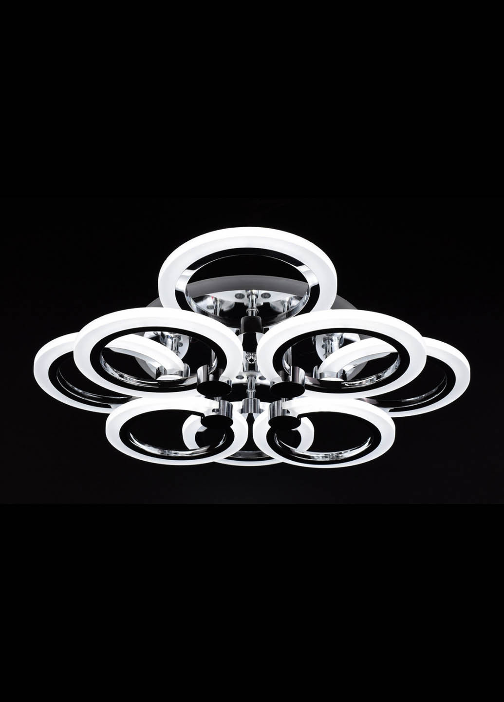 Люстра потолочная LED с пультом A2374/4+4S-RGB-ch Хром 11х45х54 см. Handmade (234538061)