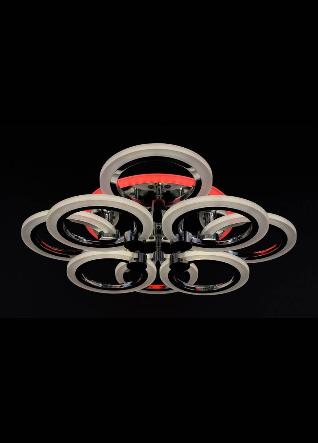 Люстра потолочная LED с пультом A2374/4+4S-RGB-ch Хром 11х45х54 см. Handmade (234538061)