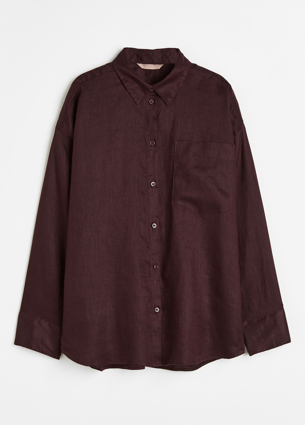 Темно-коричневая домашний рубашка однотонная H&M
