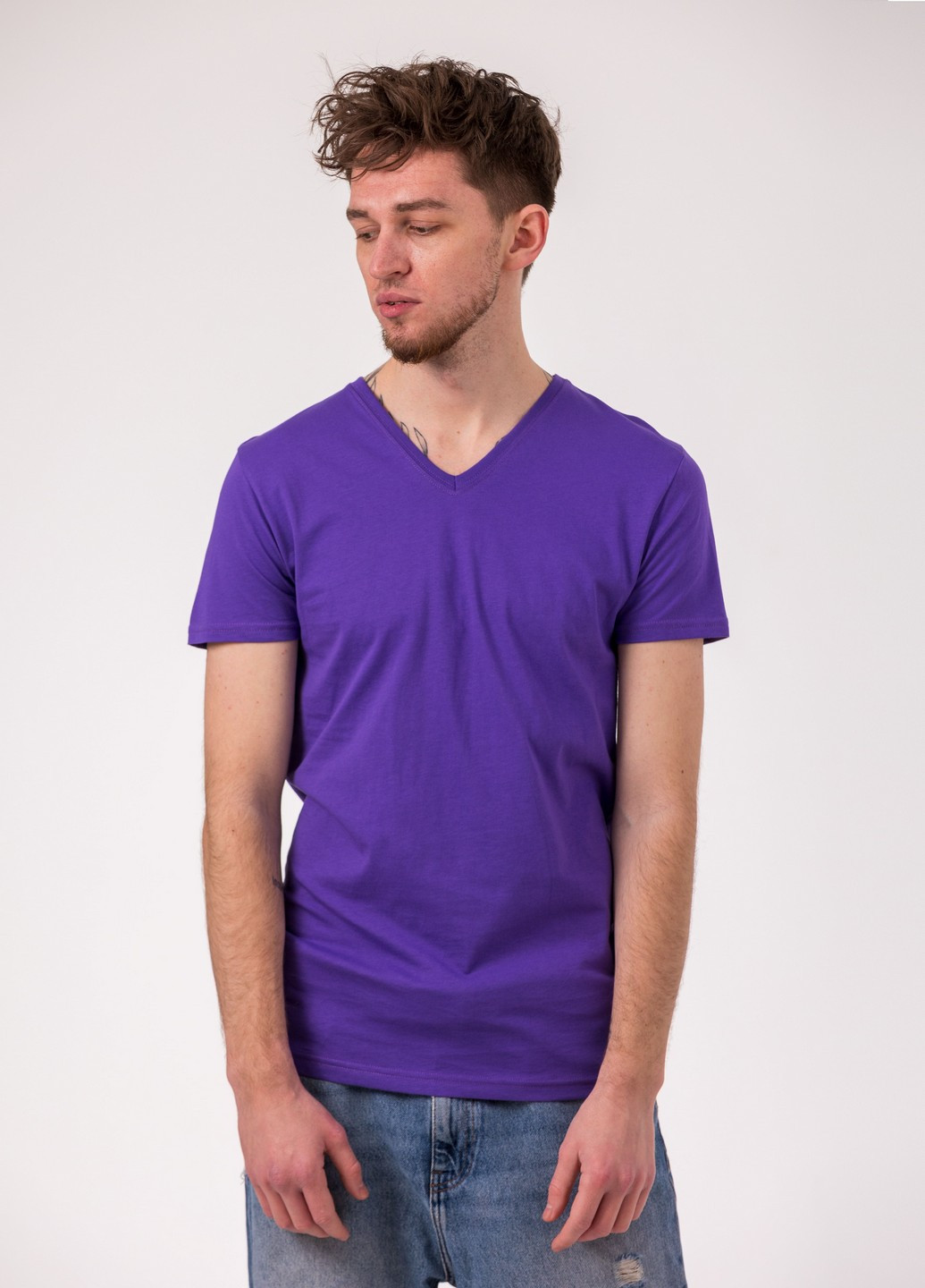 Фіолетова футболка чоловіча Наталюкс 12-1316