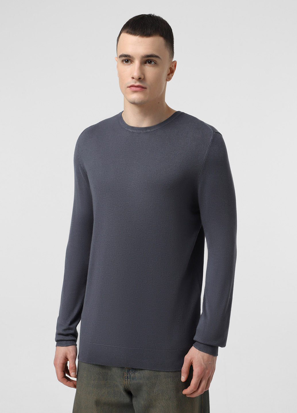 Серый демисезонный свитер джемпер Piazza Italia