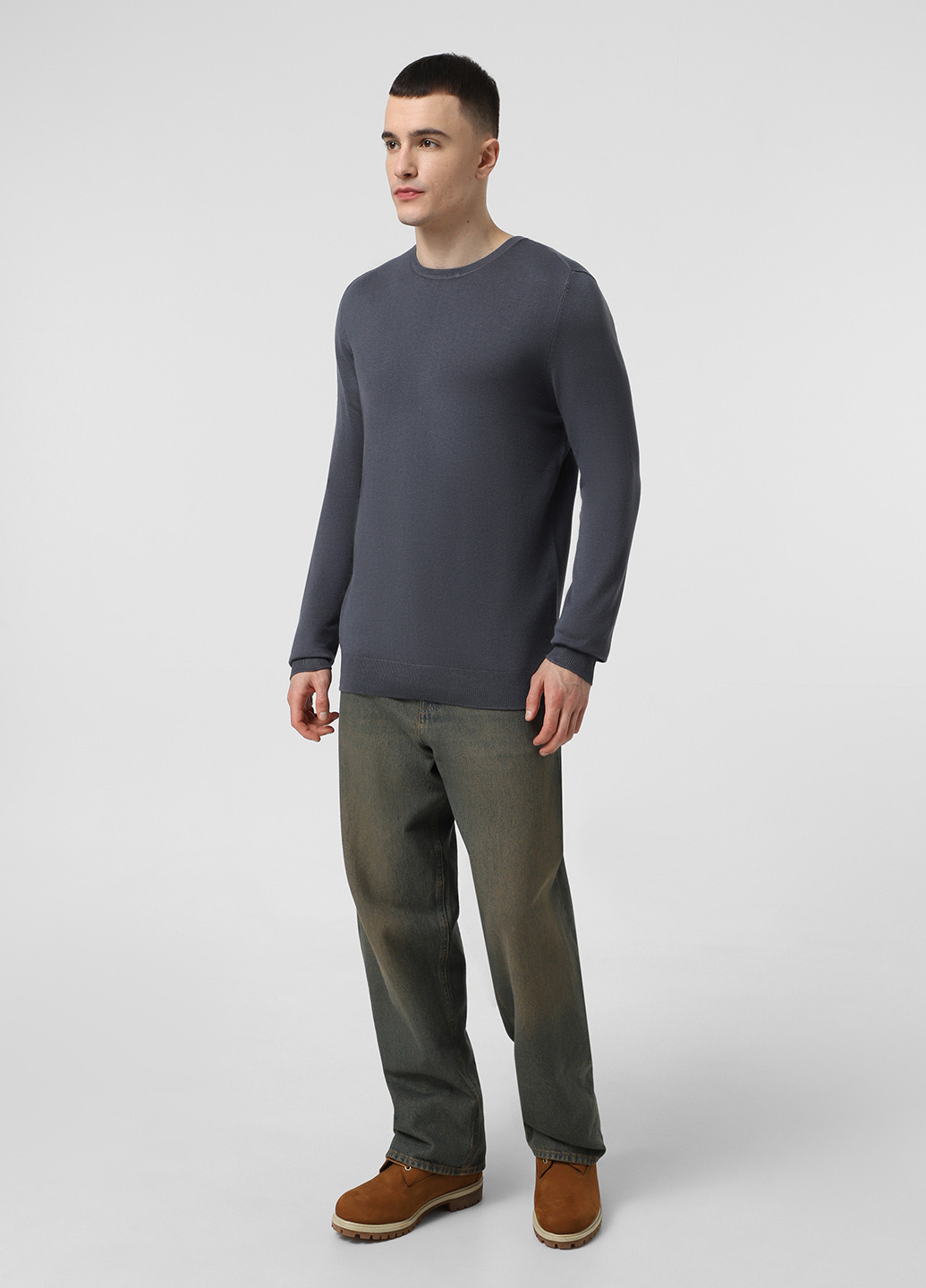 Серый демисезонный свитер джемпер Piazza Italia