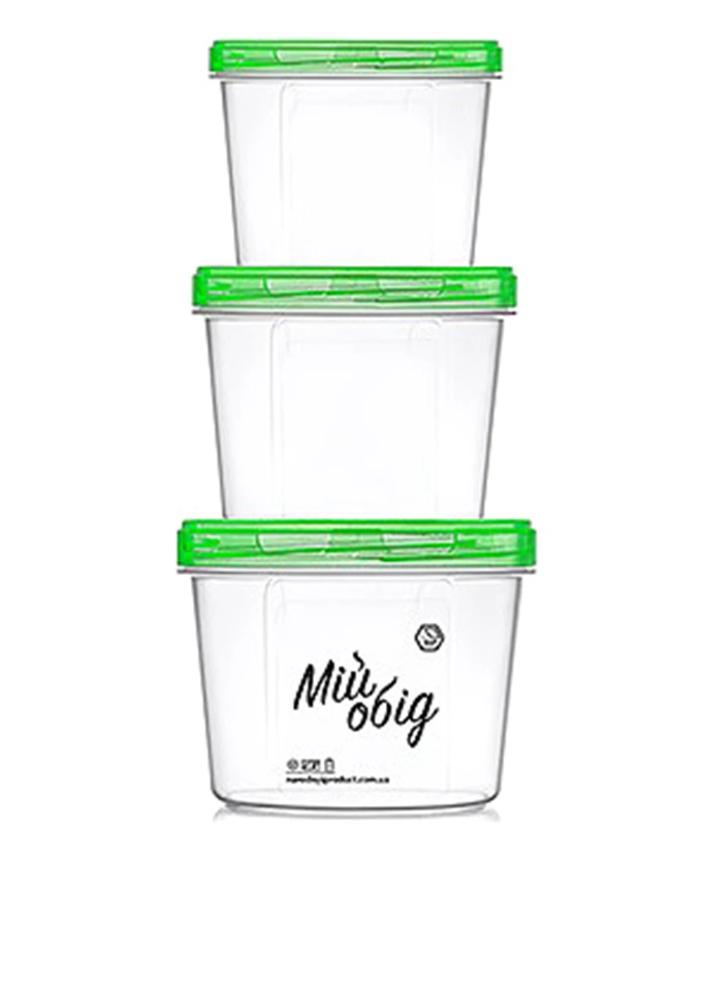 Набір харчових контейнерів 3 шт Mix Shop (141536088)