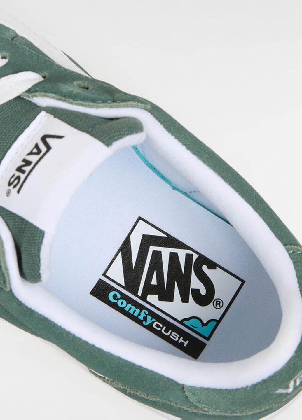 Зеленые кеды Vans CRUZE TOO CC с белой подошвой