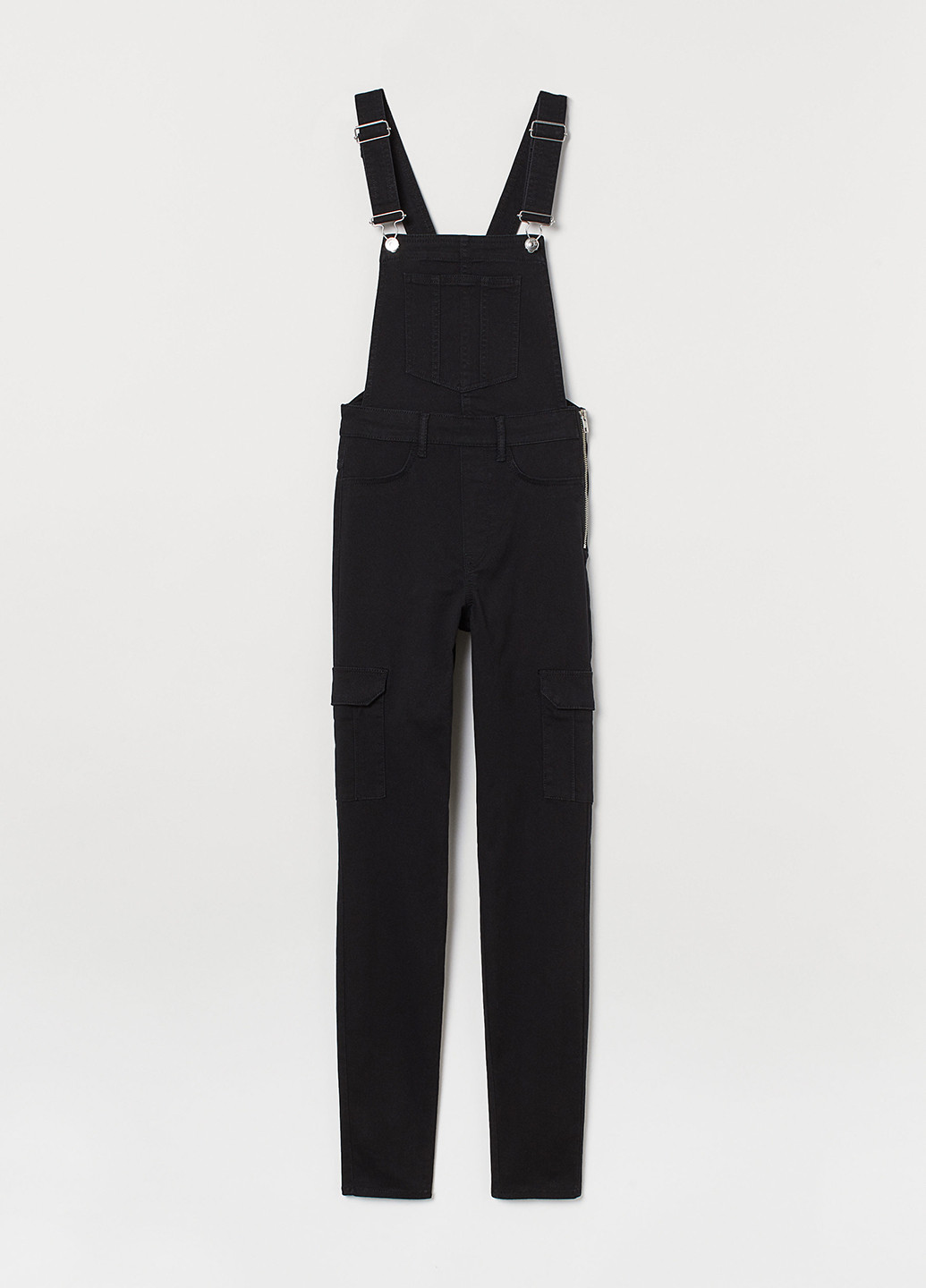 Комбінезон H&M комбінезон-брюки чорний джинсовий бавовна