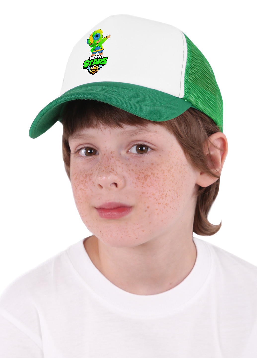 Кепка Тракер дитяча Зелений Леон Бравл Старс (Green Leon Brawl Stars) (33404-1705) MobiPrint (220769716)