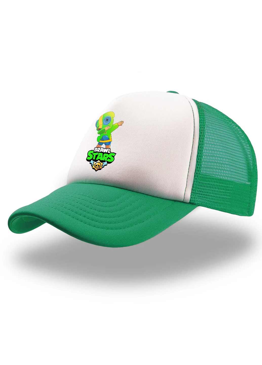 Кепка Тракер дитяча Зелений Леон Бравл Старс (Green Leon Brawl Stars) (33404-1705) MobiPrint (220769716)
