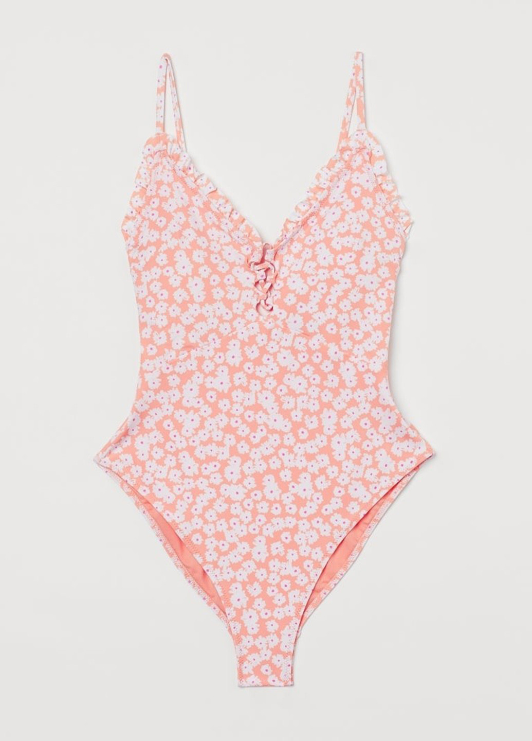 Персиковий літній купальник суцільний H&M