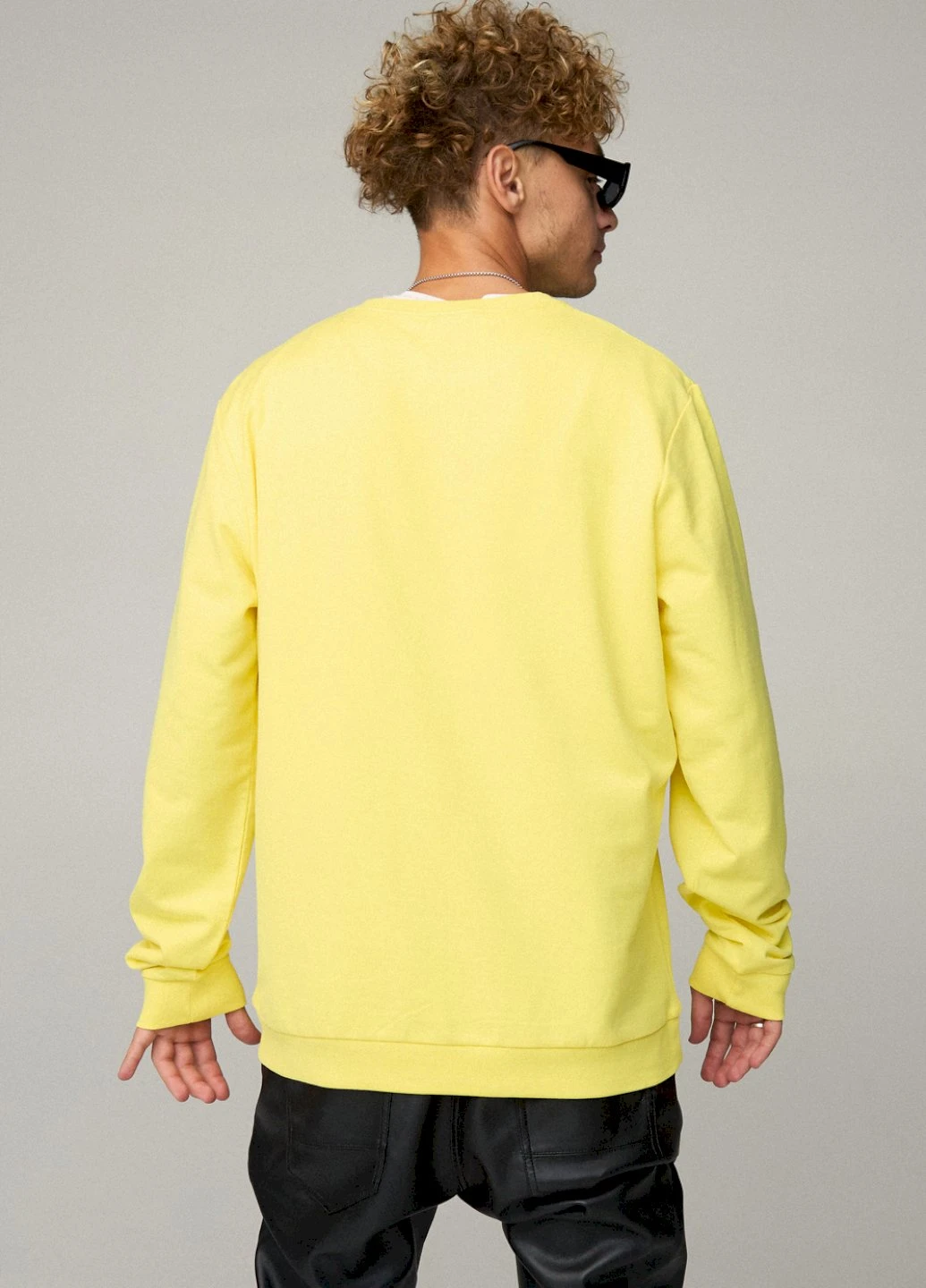 Желтый світшот чоловічий oversize /no flis/ YAPPI рисунок (254557366)