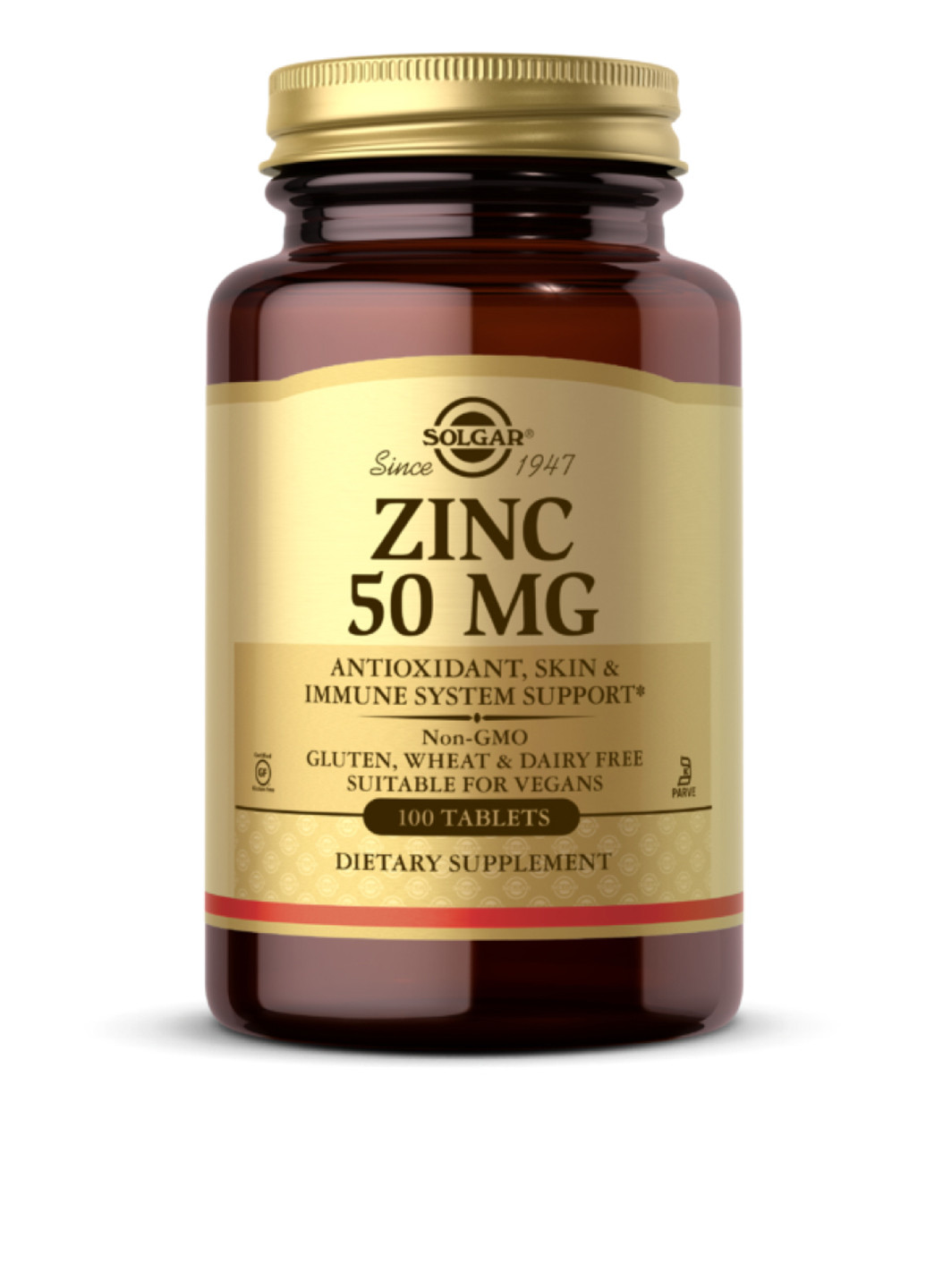 Цинк для імунної системи, шкіри, очей, зору (100 капс.) Solgar (250612603)